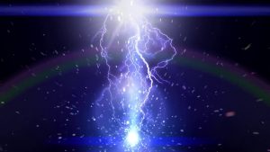 Purple Light Sound Emanating From Thunder Parable God's Speech