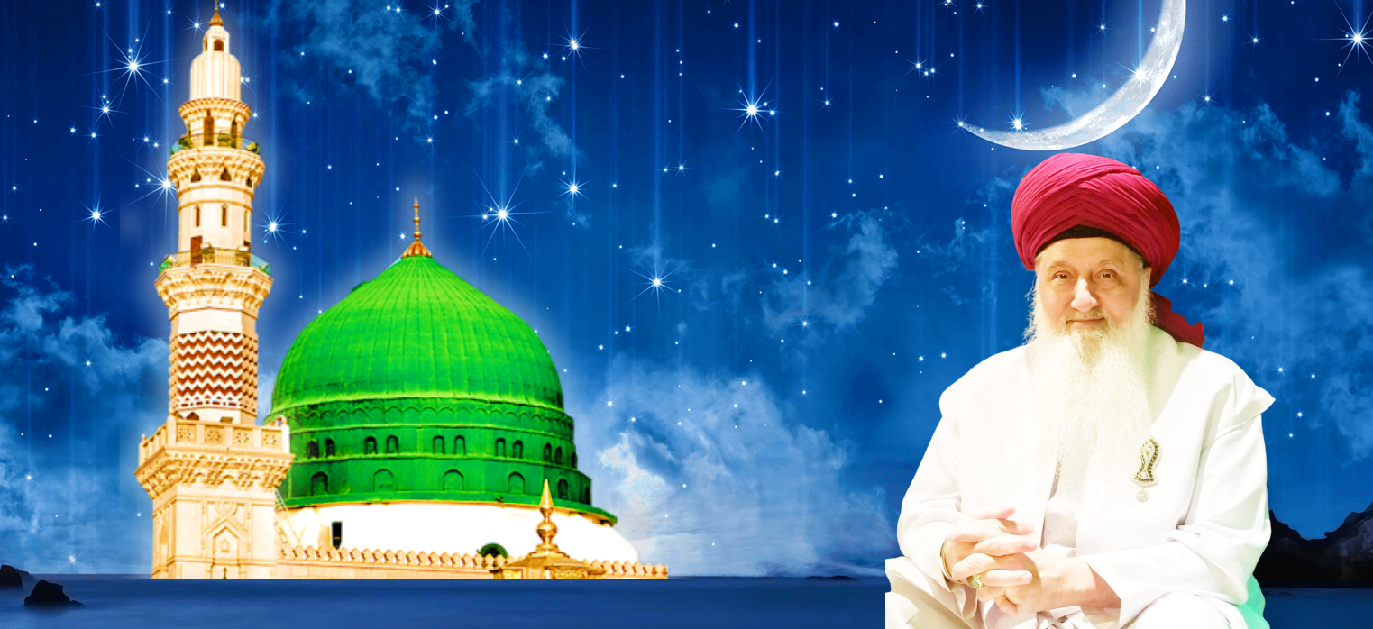Shaykh Nurjan Mirahmadi-medina dome and stars falling,