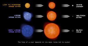 Star Mass determins what it changes to