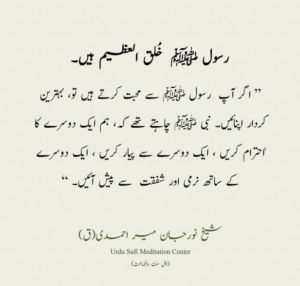 "اگر آپ رسول ﷺ سے محبت کرتے ہیں تو ، بہترین کردار اپنائیں ۔نبی ﷺ چاہتے تھے...