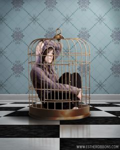 Woman in a cage