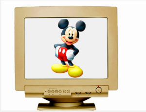 mickey mouse on computer
