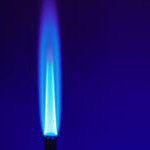 flame - fire - pilot-light for furnace -blue fire